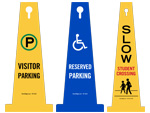 360Boss 4 Sided Parking Cone Signs