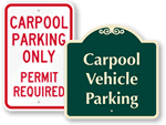 Carpool Parking Signs