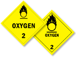 Class 2 Oxygen Placards