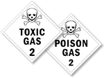 Class 2 Poison and Toxic Gas Placards