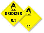 Class 5 Oxidizer Placards