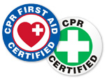 CPR Qualified Hard Hat Decals