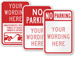 Custom No Parking Signs