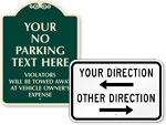 Custom Parking Lot Signs