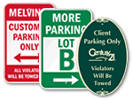 Custom Parking Lot Signs