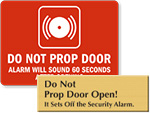 Do Not Prop Door Open Signs
