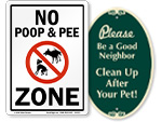 Dog Poop Signs