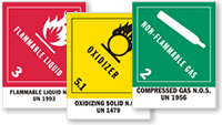 DOT Labels Preprinted with Commodity Name