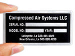 Metal Equipment Nameplates