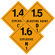 Class 1.4, 1.5 and 1.6 Explosives