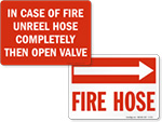 Fire Hose Signs
