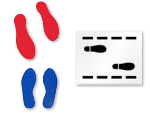 Footprint Signs & Stencils