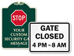 Custom Gate Signs