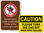 Grill Rules Signs