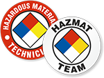 HazMat & Right to Know Hard Hat Stickers
