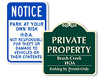 Homeowners' Association Signs