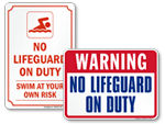 Lifeguard Signs