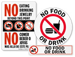 No Food Or Drink Signs