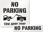 No Parking Stencils