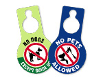 No Pets Allowed Door Hangers