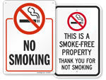 No Smoking Signs