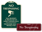 Designer No Trespassing Signs
