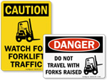 OSHA Forklift Signs