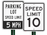 Parking Lot Speed Limit Signs
