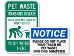 Pet Waste Signs