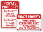 Authorized Personnel Only Signs