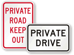 Private Road Signs   Control Access with Clarity