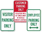Reserved Parking Signs By Title