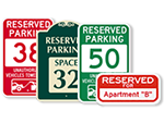 Parking Space Signs