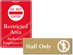 Restricted Access & Security Signs