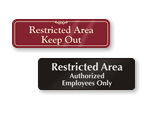 Restricted Area Door Signs