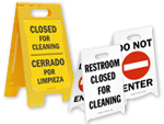 Restroom Closed For Cleaning Signs