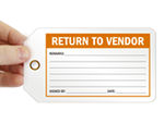 Return to Vendor Tags