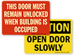 Door Safety Signs