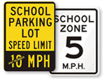 School Speed Limit Signs