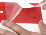 In Stock Self Laminating Tags