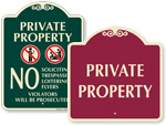 Designer Private Property Signs