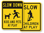 Slow Down for Children Signs