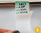 High Bonding Adhesive Wrap Around Calibration Labels  can be Wrapped Snugly Around Small Pipes, Tubes and Other Odd Objects.