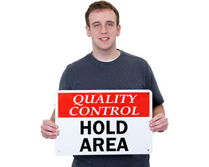 5S Red Tag Hold Area Signs