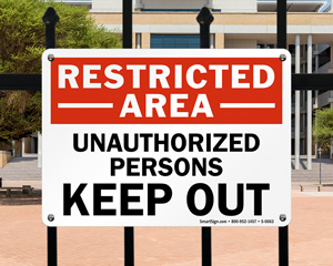 Restricted Area Sign