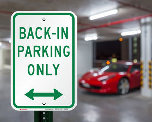 Back In Parking Signs