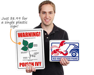 Custom plastic signs