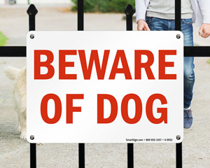 Dog Warning Sign