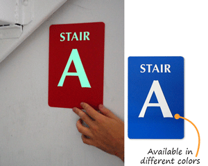 Braille stair glow in the dark Sign