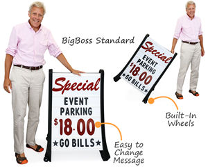 Changeable message sidewalk signs